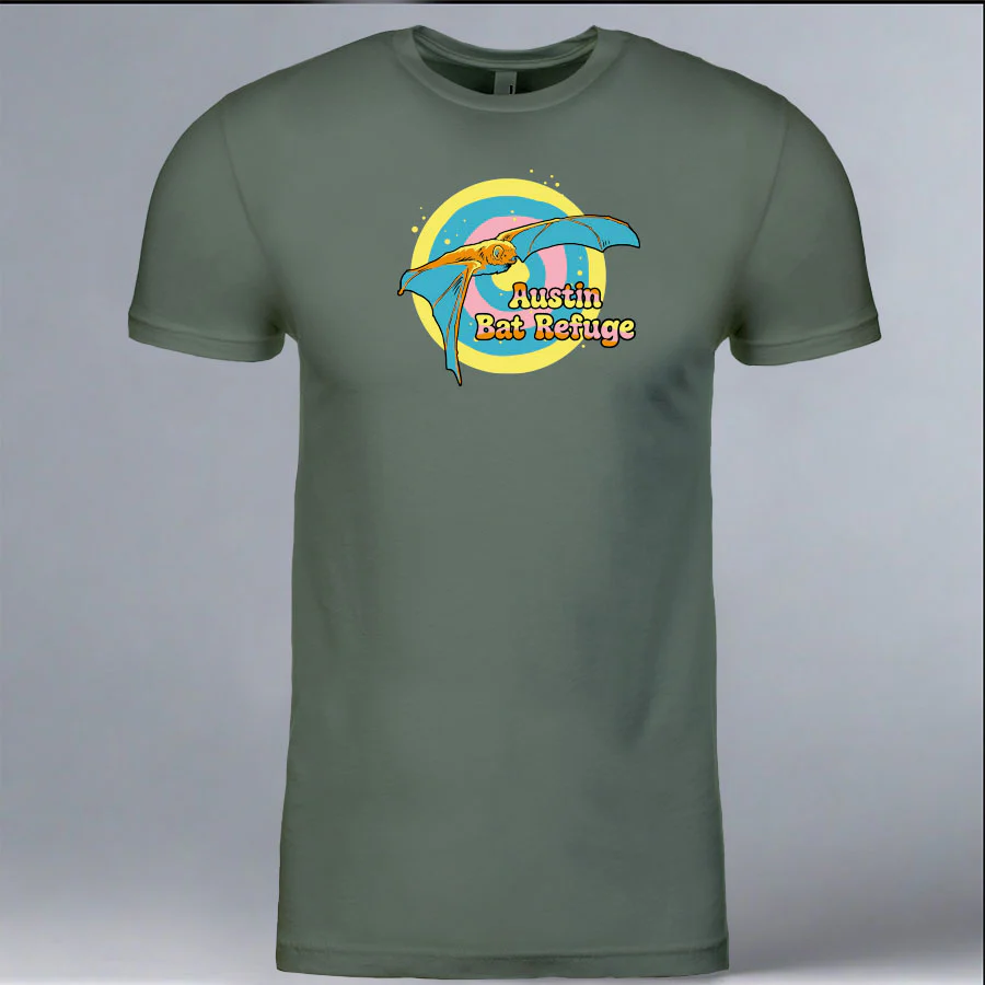 Austin Bat Refuge - 100% ORGANIC Adult Allmade® Tee - Matcha Green