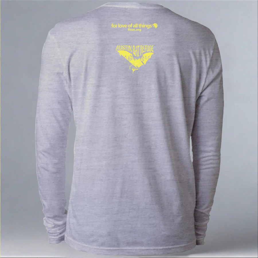 Austin Bat Refuge - Adult Long Sleeve - Heather Gray - Image 3