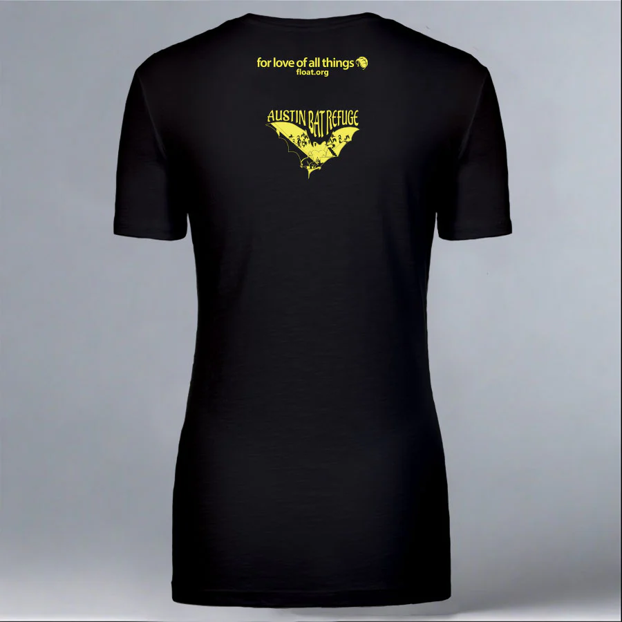 Austin Bat Refuge - Ladies V-Neck - Black - Image 3