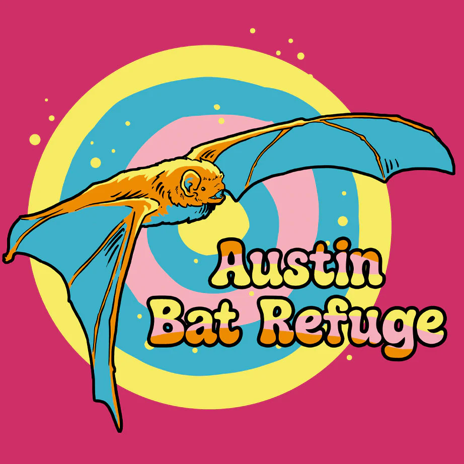 Austin Bat Refuge - Ladies V-Neck - Raspberry - Image 2