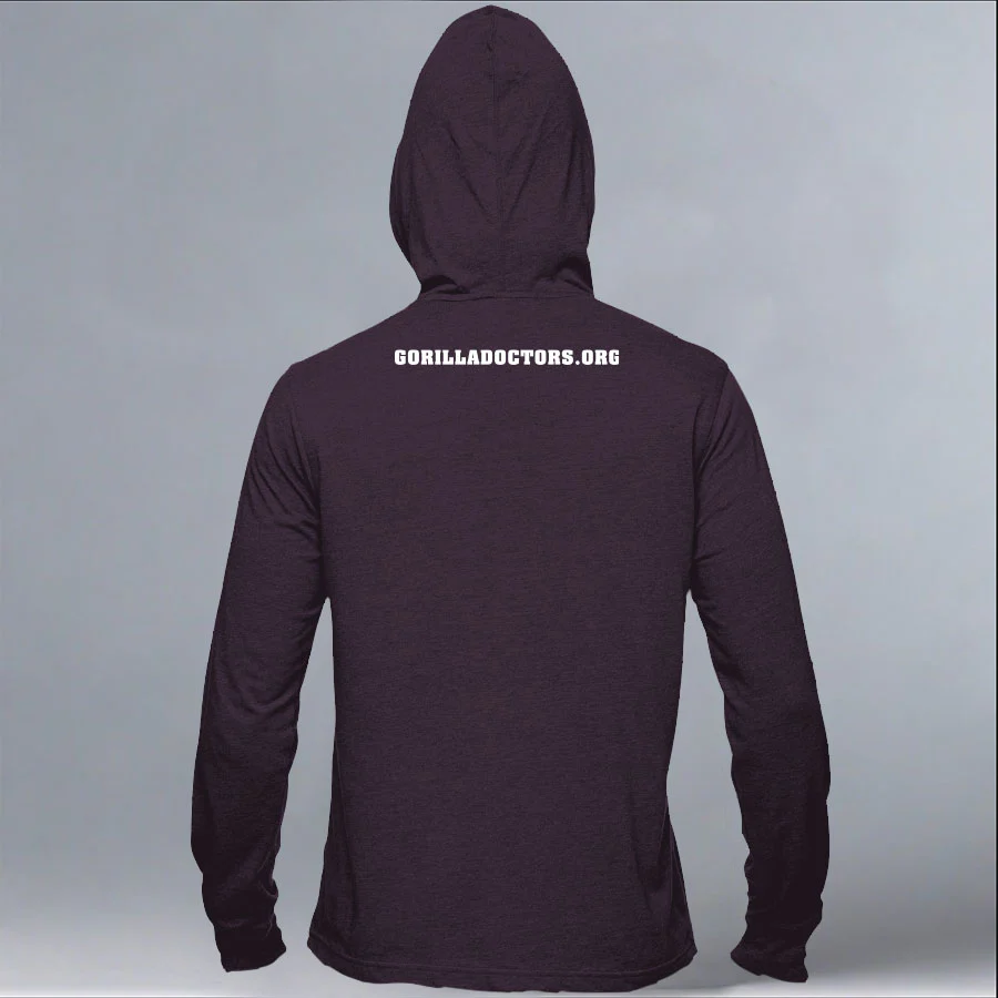 Gorilla Doctors - EcoBlend Hooded Tee - Eggplant - Image 3