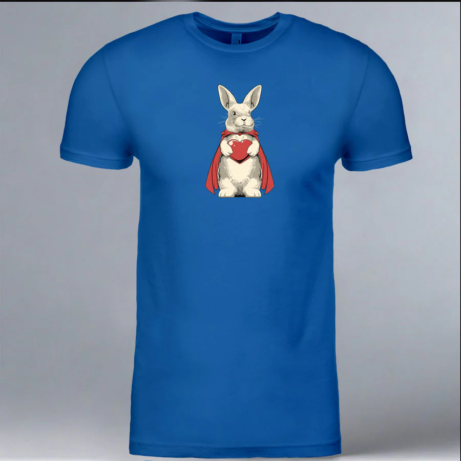 Rabbit Haven - 100% ORGANIC Adult Allmade® Tee - Beacon Blue