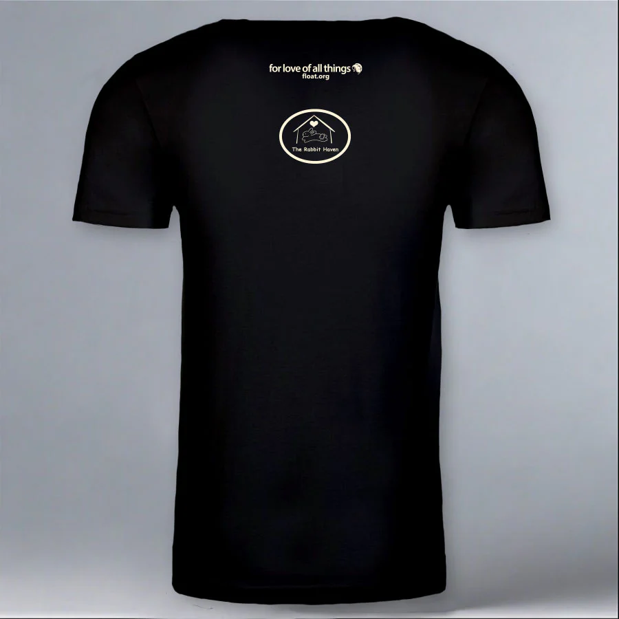 Rabbit Haven - 100% ORGANIC Adult Allmade® Tee - Deep Black - Image 3