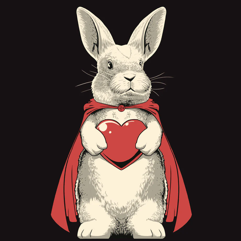 Rabbit Haven - Adult Long Sleeve - Black - Image 2