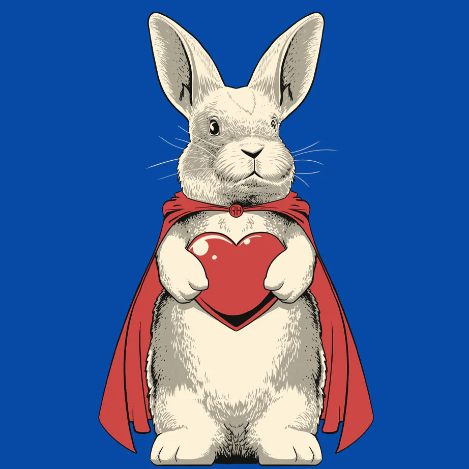 Rabbit Haven - Adult Long Sleeve - Royal - Image 2