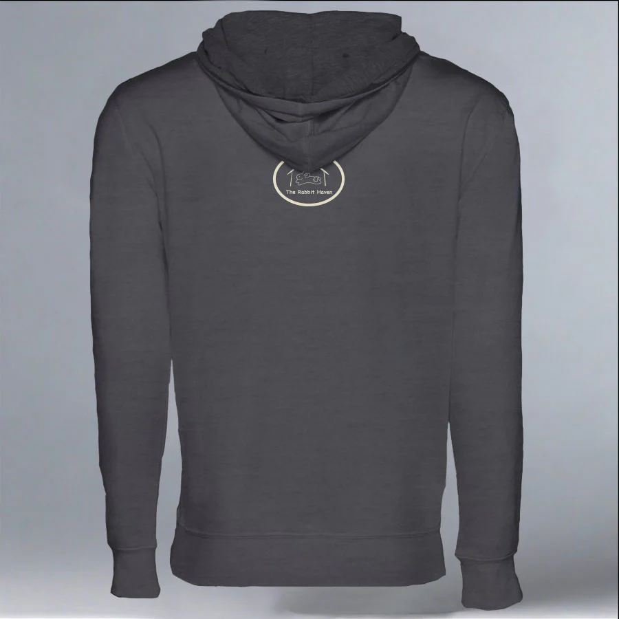 Rabbit Haven - Midweight French Terry Pullover Hoody - Heavy Metal - Image 3