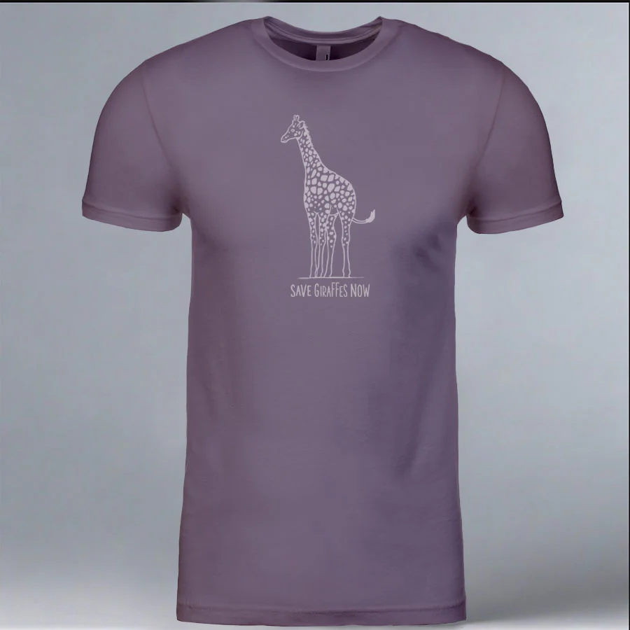 Save Giraffes Now - 100% ORGANIC Adult Allmade® Tee - Cosmic Purple