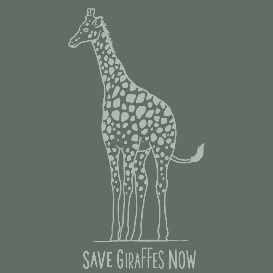 Save Giraffes Now - 100% ORGANIC Adult Allmade® Tee - Matcha Green - Image 3