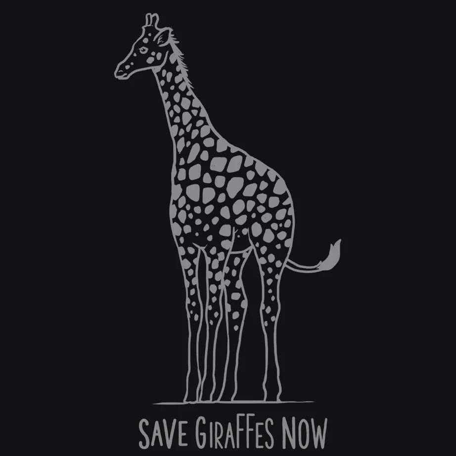 Save Giraffes Now - Adult - Black - Image 3