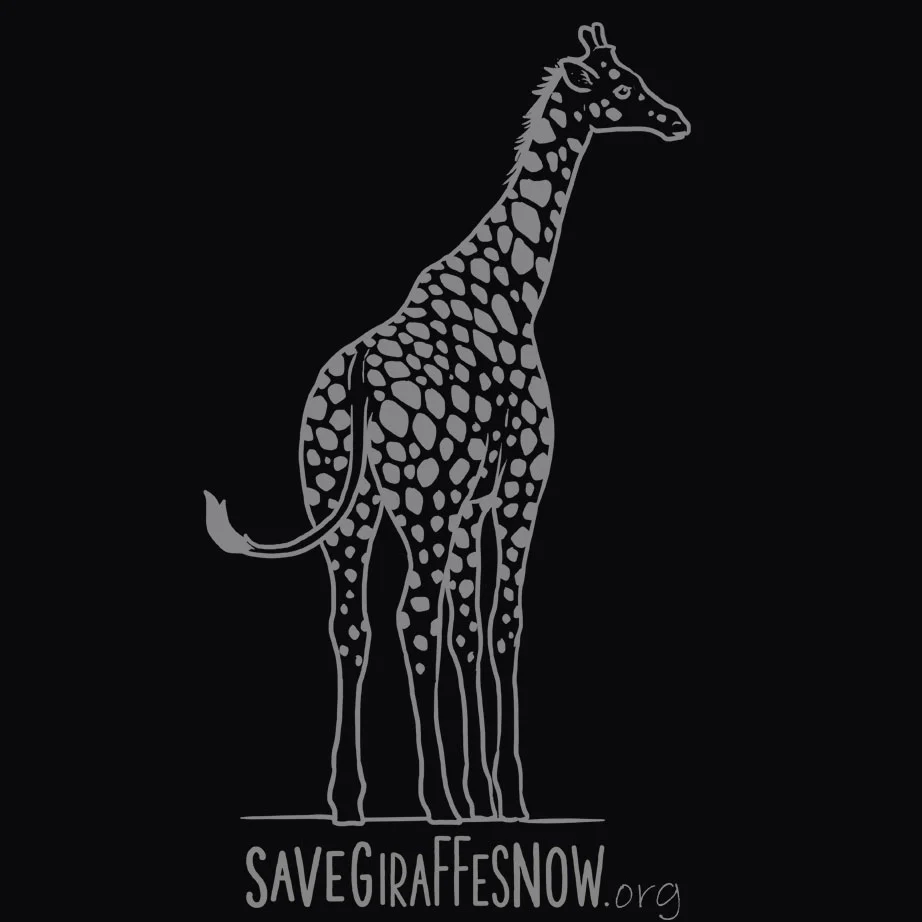 Save Giraffes Now - Gildan Adult Heavy Blend™ 8 oz., 50/50 Hooded Sweatshirt - Black - Image 4