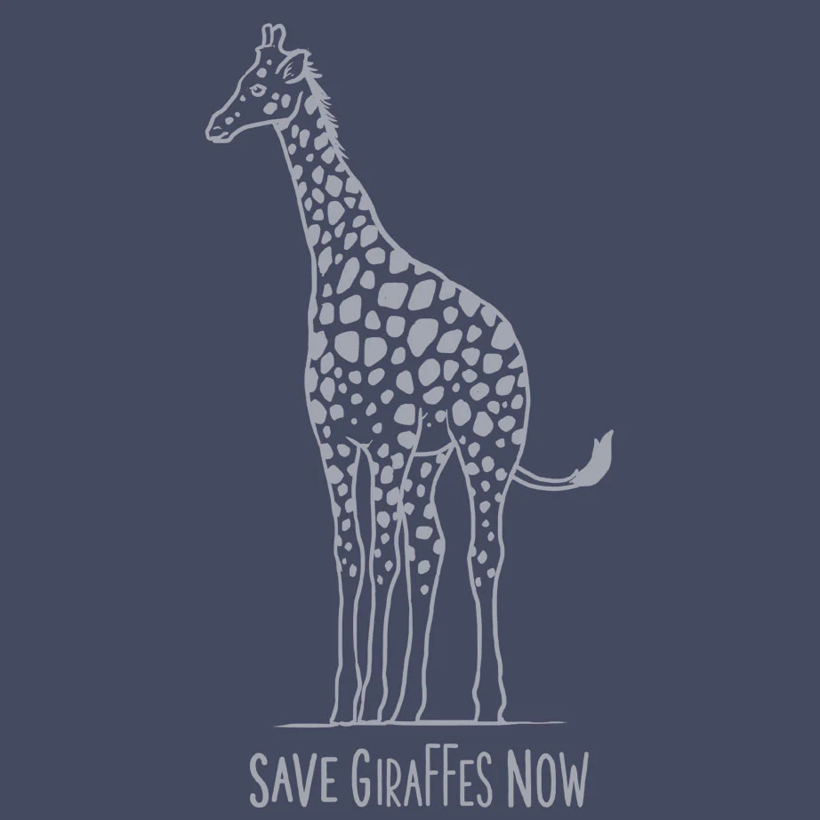 Save Giraffes Now - Unisex Tank - Indigo - Image 3