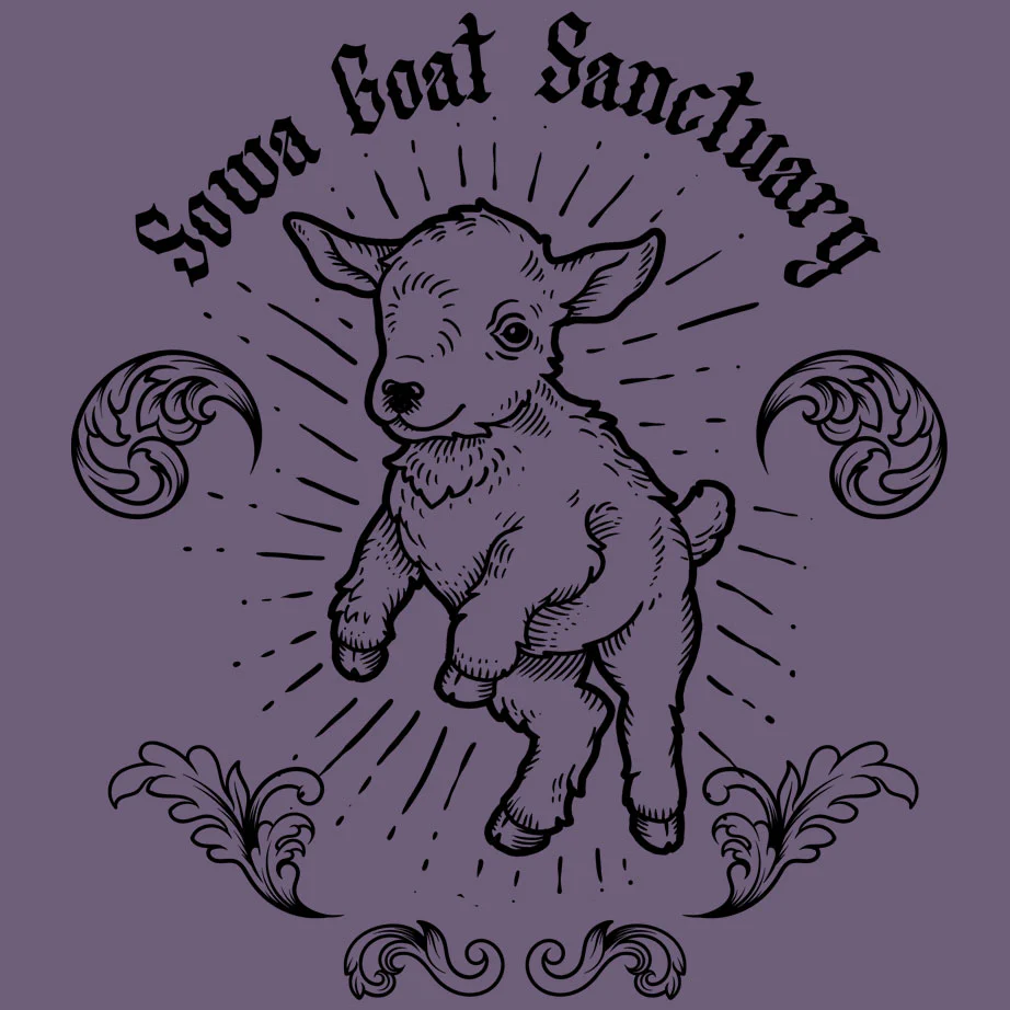 SOWA Goat Sanctuary - 100% ORGANIC Adult Allmade® Tee - Cosmic Purple - Image 2