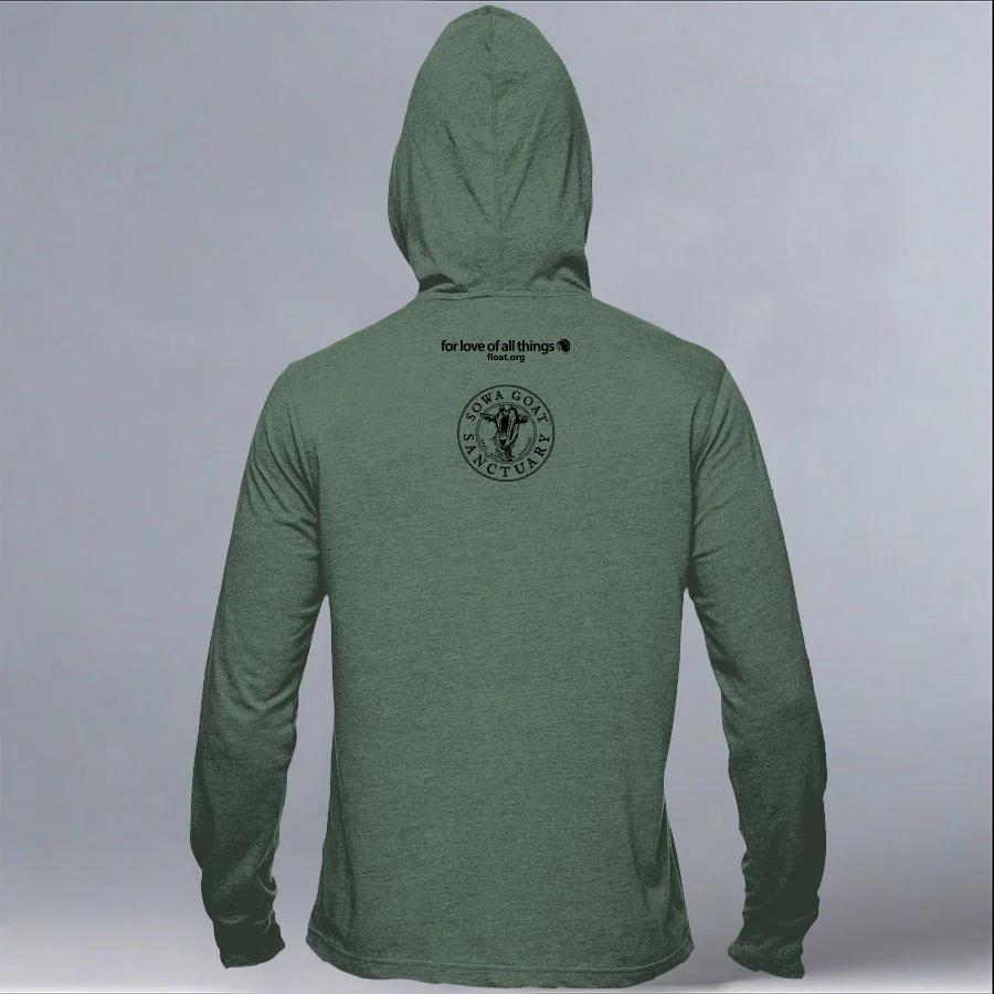SOWA Goat Sanctuary - EcoBlend Hooded Tee - Asparagus - Image 3