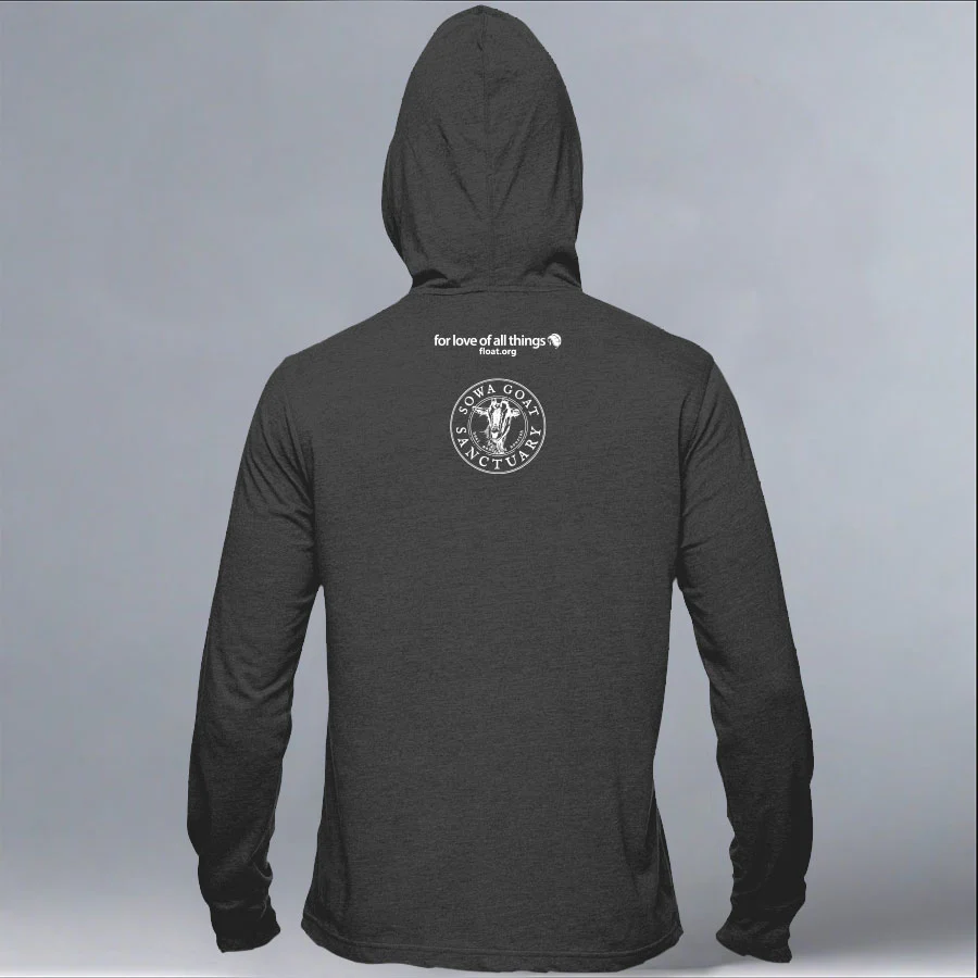 SOWA Goat Sanctuary - EcoBlend Hooded Tee - Charcoal - Image 3