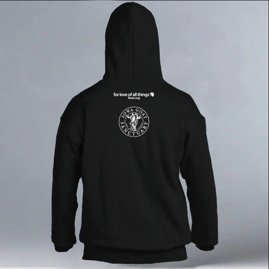 SOWA Goat Sanctuary - Gildan Adult Heavy Blend™ 8 oz., 50/50 Hooded Sweatshirt - Black - Image 3